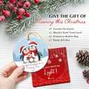 3 x Family of 3 Christmas Ornament 2025 - Our First Christmas As A Family of Three Ornament, Baby First Christmas Ornaments for New Parents, Newborn, Mom and Dad Gifts Ideas Ceramic Hanging Decor