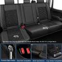 Front Seat Covers for Truck Chevy Chevrolet Silverado GMC Sierra 2007-2026 1500 2500HD 3500HD Waterproof Leather Silverado Seat Covers LT, RST, LTZ, Trail Boss(Black,2 Front Set)