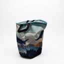 Mountains Laundry Basket, Foldable with Handles Tote Bag Oxford Cloth for Bathroom Bedroom Dirty Clothes Storage Bucket 16" x 20