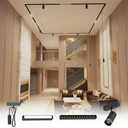 Magnetic Track Lighting Rail, 4-Wire Recessed Aluminum Rail for LED Track Light System, Flush Mount 24V Low Voltage Adjustable Track for Ceiling (39.4inch/3.3ft), 1 Pack Track Rail