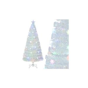 LED Snowflake Decor Pre-Lit Fiber Optic Christmas Tree - 180cm