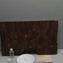 XXL American Black Walnut End Grain Cutting Board - 24 x 15 x 1.7 Inch - Premium Quality & Professional Butcher Block. Heavy Duty Wood Chopping Board for Kitchen (Oil bottle & Plate included)