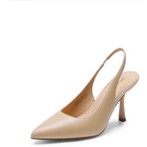 DREAM PAIRS Women's Heels Slingback Stiletto Pumps Shoes Pointed Closed Toe Kitten Heels Dress Bridal Elegant Wedding Sexy Party, 6.5