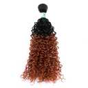 Generic Kinky Curly Hair Weave Bundles High Temperature Synthetic Hair Extensions For Women T1B30 18 inch 1 piece