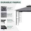 Replacement Gazebo Cover Compatible with SUNJOY 10 x 12 Regency II Patio Gazebo, L-GZ798PST, A111014400,(11X13 Ft) A101004104,A101004105,A111002001(Grey)