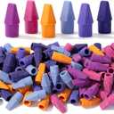 Mr. Pen- Pencil Top Erasers, 120 Pack, 6 Different Twilight Pulse Colors, Latex-Free & No Smudge Pencil Eraser Tops
