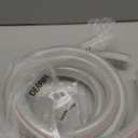 Soft Braided PVC Tubing - 3/4" ID x 1" OD High Pressure Clear Flexible PVC Tube Reinforced Vinyl Hose for Water, Oil with 2pcs Hose Clamps (10Ft)