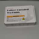 Homemory 48-Pack Novelty Flickering Flameless Tea Lights Candles, 200+Hours Battery-Operated LED Fake Candles for Wedding Table Centerpieces,Proposal,Anniversary, White Base, 1.5''  H1.3''