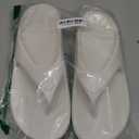shevalues Orthopedic Sandals for Women Arch Support Recovery Flip Flops Pillow Soft Summer Beach Shoes (11.5-12 Women/10-10.5 Men, White)