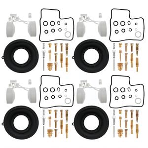 4-Pack Carburetor Carb Rebuild Repair Kits with Float Diaphragm Replacement for Honda VF700F VF700C 1984-1985 VF750F 1983 VF750C VF750S 1982-1983