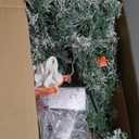 HOLLO STAR 6 ft Flocked Prelit Christmas Tree with 350 LED Lights, App Control, Artificial Christmas Tree, Multi-Color RGBW Lights, 947 Branch Tips, Snow Xmas Tree, for Home, Party