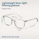 Gaoye Gray Blue Light Glasses for Computer & Gaming - Anti UV Ray Lenses, Scratch-Resistant & Comfort Fit