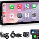 Carpuride W603 Motorcycle Carplay Screen, Wireless CarPlay & Android Auto for Moto, Remote Control6.3" Waterproof Touchscreen, BT Trans, GPS Navigation, Siri, G00gle Assistant