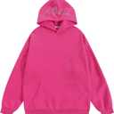Aelfric Eden Rhinestone Hoodies Men Women Diamond Hooded Sweatshirt Fashion Luxury Casual Streetwear Unisex Hoodie Pullover (Pink, M)