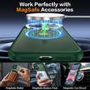 2 x Magnetic for iPhone 11 Phone Case-Compatible with MagSafe-Slim Translucent Matte-Military Grade Drop Protection Phone Case for iPhone 11 6.1", Dark Green