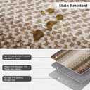 RUGSREAL Machine Washable Area Rug 6x9 Braided Rug for Living Room Modern Braid Printed Large Bedroom Rug Non Slip Dining Room Throw Rug Farmhouse Accent Carpet for Home Decor, Moss/Brown