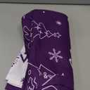 FuWeave 6 Pcs Christmas Chair Covers Purple White Snowflake Chair Back Covers Xmas Chair Protector Slipcovers Washable Winter Dining Room Seat Covers for Home Hotel Kitchen Decorations