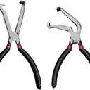 2Pcs Electrical Disconnect Pliers37960 37980 Automotive Tools Electrical Connector for Cars,Fuel Line Petrol Clip Pipe PliersDisconnect Tools for Push Tab Style Plugs (1*Red60+1*Red straight)