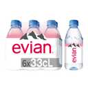 evian Natural Spring Water, Bottled Natural Spring Water, Water Bottles, Naturally Filtered Spring Water in Mini-Sized Bottles, Great for Home or Work, 11.16 Fl Oz (Pack of 24) (EXP 11/26/27)