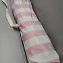 AMMSUN Beach Cabana with Fringe, 7' x 7' Boho Canopy, Stripes Pink