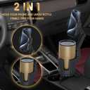 Phone Holders for Your Car, 2 in 1 Universal Cup Holder Expander Adjustable Base with Phone Mount, Long Arm with 360°Rotation Cup Holder Phones Mount for Car Compatible with All Smartphones