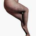 Plus Size Sparkly Fishnet Tights - Rhinestone Diamond Stockings, Stretch, Shiny Durable Pantyhose for Curvy Confidence (Black, 08)