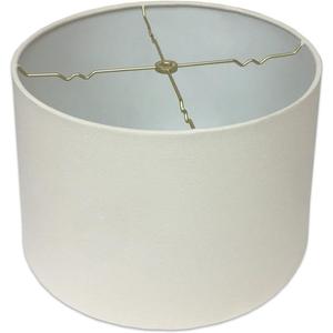 Royal Designs Shallow Drum Hardback Lamp Shade, Linen Eggshell, 15 x 16 x 10