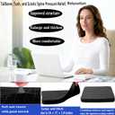 Gel Seat Cushion for Long Sitting, Soft and Breathable, Thick Gel Seat Cushion for Back, Sciatica, Hip, Tailbone Pain Relief, Used for The Office, Wheelchair, Car, Recliner, Stadium, Kayak.(Black)
