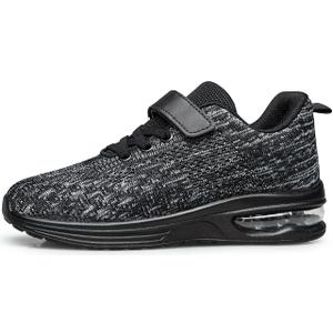 Anlarach Kids Toddler Shoes Boys Girls Athletic Running Shoes Air Cushion Sneakers for Toddler 5 Black