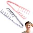 3 x 2PCS Texture Comb, Wide Tooth Styling Comb, Roots Volume Tool, Men Pompadour Hairstyling Combs, Bangs Seam Grooming Accessory for Woman, for Barber Hairdressing Hair Pick Combs (GREY PINK)