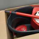O-Cedar EasyWring Microfiber Spin Mop, Bucket Floor Cleaning System, Red, Gray, Standard