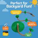LAEGENDARY Climbing Rope Tree Swing with Platforms and Disc Swings Seat - Playground Swingset Accessories Outdoor for Kids - Tire Saucer Swing Outside Playset Toys - Carabiner and 2.6 Ft Tree Strap