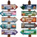 Greek Mythology Arrow Signs, 20pcs Greek Gods Cabin Arrow Signs, Htabiol Greek Mythology Party Decorations, Greek God Party Decorations, Suit for Percy Jackson Party, Camp Half Blood Party