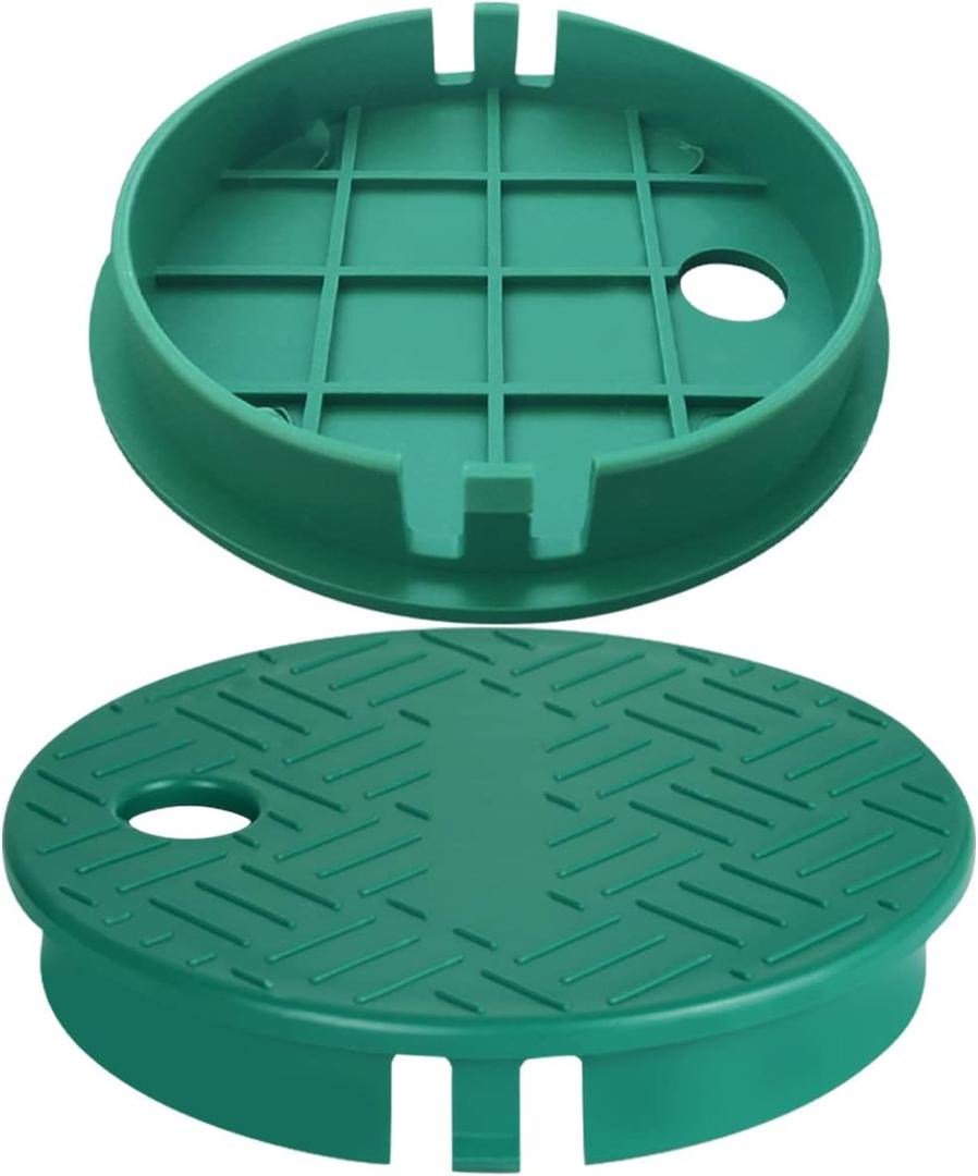 Sprinkler Valve Box Cover Irrigation Circular Valve Box Cover Lid 2 Pieces for Sprinkler Irrigation System Inner Diameter 5.5 inch