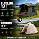 Night Cat 4 Person Pop Up Camping Tent, Blackout Cabin Tent with Vestibule & Rainfly, Waterproof Instant Easy Setup Family Tent, Dark Room Outdoor Tent for Camping, Hiking, Backyard