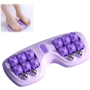 Portable Double Foot Massage Roller,Plantar Fasciitis Relief, Dual Foot Acupressure Therapy for Stress Relief and Improved Circulation, Portable Reflexology Tool for Home and Office Use (Purple)