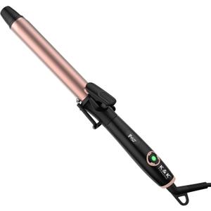 1.2 Inch Curling Iron with Clipped Tourmaline Ceramic Barrel Professional 1 1/5 Inch Hair Curler up to 450F Dual Voltage for Traveling 60 Mins Auto Off Suit for Different (Rose Gold)