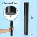 (2 Pack) Round Acetal Copolymer Rods - Standard Tolerance 2-Inch Diameter and 12-Inch Length Opaque Black Acetal Copolymer Rods Meets ASTM D6778 Specifications Perfect for Non-Marring Fixtures