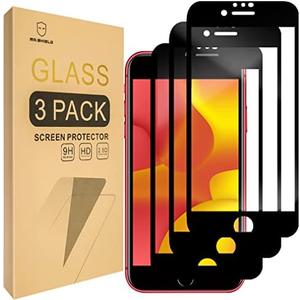Mr.Shield [3-Pack] Designed For Apple iPhone SE 2020 2nd Generation (2020 ONLY) [Japan Tempered Glass] [9H Hardness] [Full Screen Glue Cover] Screen Protector with Lifetime Replacement