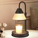 Mocalido Candle Warmer Lamp with Timer, Adjustable Height Electric Candle Warmer for Jar Candles, Morden Dimmable Candle Melter for Home Decor, Black