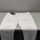 OIIIO, Men's Blue Slim Fit Jeans Stretch Destroyed Ripped Skinny Jeans Side Striped Denim Pants, size 40
