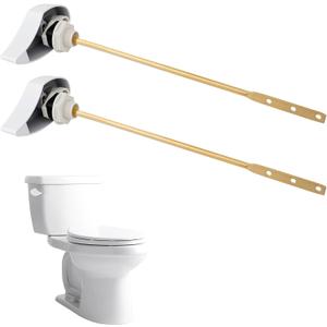 Hibbent 2 Pack Toilet Handle Replacement Compatible with TOTOTHU004-CP Trip Lvr for ST701, CST854, Side Mount Toilet Flush Handle, Tank Flush Lever, White