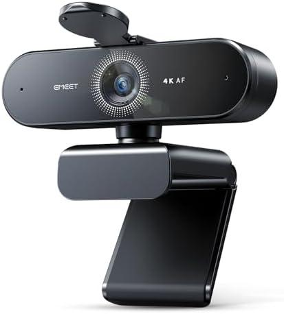 EMEET NOVA 4K Webcam for PC - Ultra 4K HD, PDAF Autofocus, Dual Noise-Cancelling Mics, 73° FOV, Auto Light Correction, USB-A, Privacy Cover, Ideal for High-End Business Meetings&Live Streaming