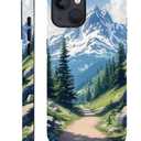 Case for iPhone 15 Plus, Hybrid 2-Layer Case, Shockproof Military-Grade Protection Durable Anti-Scratch Phone Case for Woman Man Boy Girl, Mountain Tree Landscape