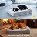 ZOMISIA Breathable Orthopedic Dog Bed for Medium Dog, Reversible Warm & Cooling Dog Bed Mattress for All Season, 4" Thick Honeycomb Supportive Pet Bed with Detachable Non-Slip Bottom, Waterproof Cover