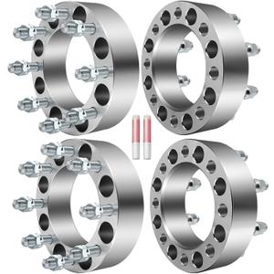 ECCPP 4PCS 8 Lug Wheel Spacers 2" 8x6.5 to 8x6.5 8x165.1mm 126.15mm HB with 14x1.5 Fit for Chevy Silverado 1500 HD Silverado 2500 Silverado 2500 HD 2001-2006| for GMC Sierra 2500 HD 2001-2010