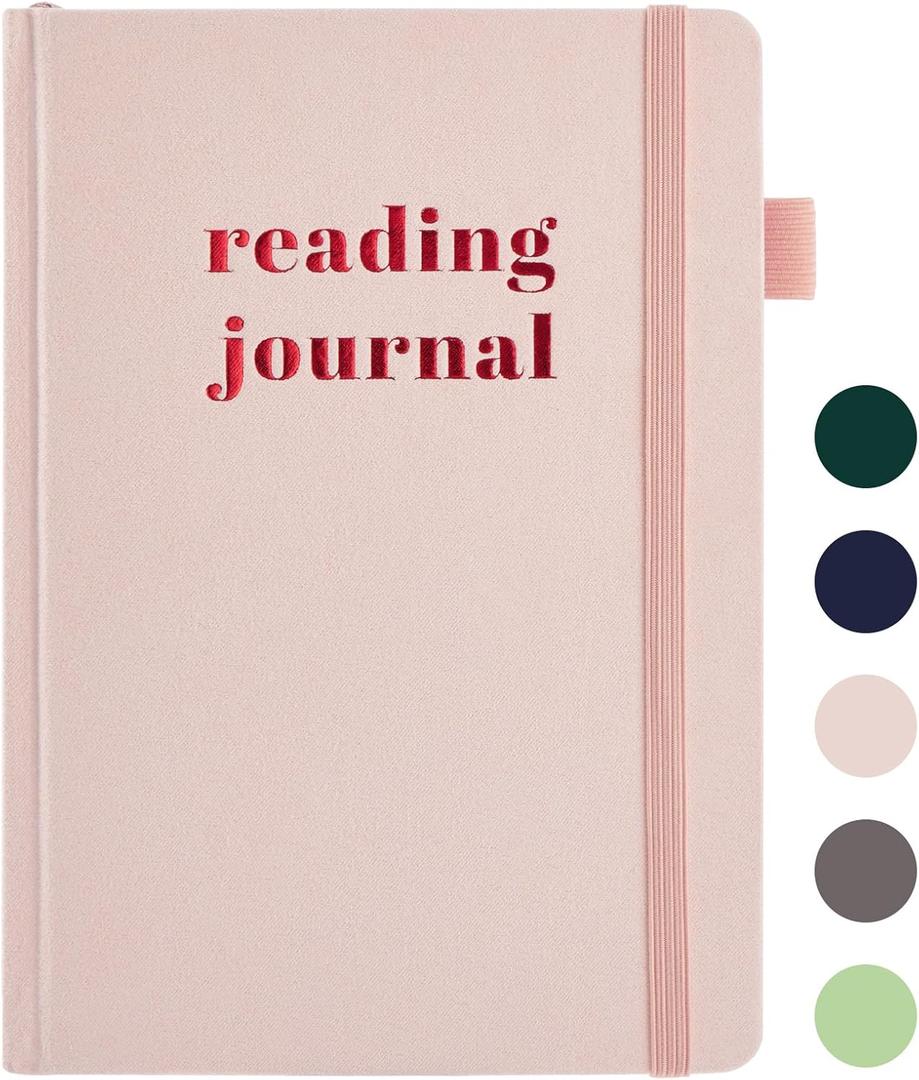 5 MINUTES A DAY Reading Journal with 75 Book Review, Book Journal for Book Lovers, Readers - Review Prompts & Daily and Monthly Reading Tracking & Reading Challenge, Reading Notebook Gift, A5, Pink