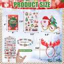 Christmas Bracelets Set for Women & Teens Christmas Gifts Headbands Stickers Glasses Gift Bag Card Perfect Xmas Party Jewelry Gift Xmas Sock Filler