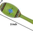 JOYIN 12 Mini Wooden Fiesta Maracas 6 Designs Noisemaker for Mexican Fiesta, Cinco De Mayo Party Favors, Musical Fun, Birthday Parties, Luau Party, Carnivals, Taco Tuesday Event