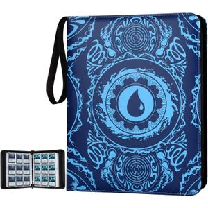 9-Pocket Card Binder for MTG,720 Double Sided Pocket PU Trading Collection Binder, Premium Collector Card Album for MTG, TCG, Yugioh, Game Cards (Blue)